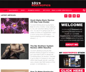 101Nootropics.com(101 Nootropics) Screenshot
