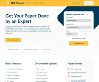 101Papers.com(Custom essay writing) Screenshot