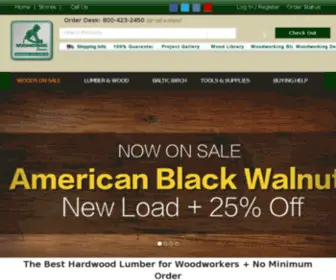 101Woods.com(Exotic Hardwood Lumber and Wood Supplies) Screenshot