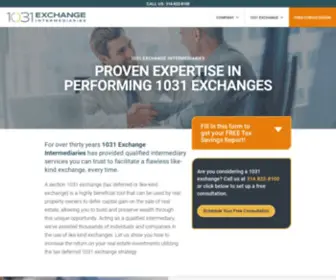 1031Exchangeintermediaries.com(1031 Exchange Experts) Screenshot