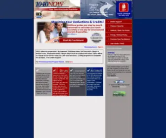 1040Now.com(Free Online Tax Preparation & Electronic Filing) Screenshot