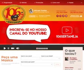 106Sertaneja.com.br(106.7 FM) Screenshot