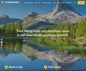 10Adventures.com(The Best Hiking Trails & Adventure Tours) Screenshot