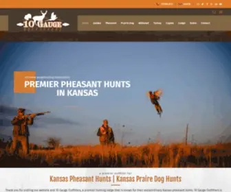 10Gaugeoutfitters.com(Kansas Pheasant Hunting) Screenshot