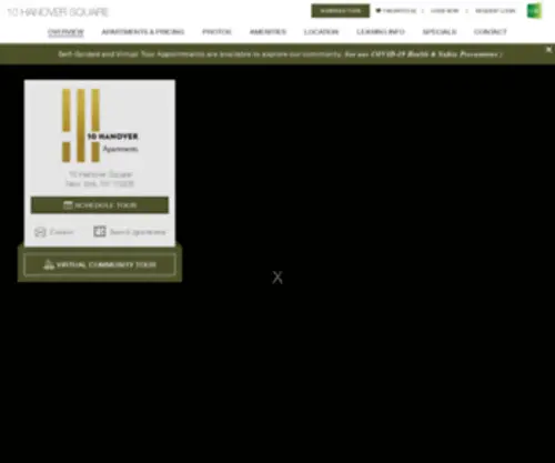 10Hanover.com(10 Hanover Square Penthouses and Apartments in Lower Manhattan) Screenshot