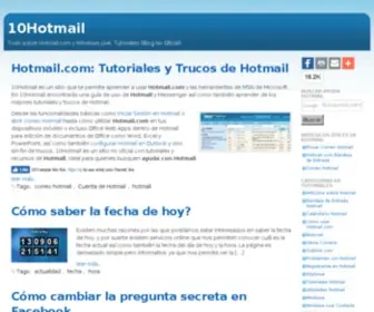 10Hotmail.com(Iniciar sesión en Hotmail y tutoriales de Windows Live) Screenshot
