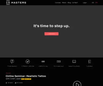 10Masters.com(The most complete online training platform in the tattoo sector) Screenshot