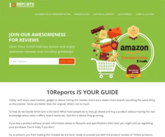 10Reports.com(With 10Reports finding the perfect product for yourself) Screenshot