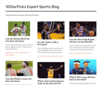 10Starpicks.net(Sports Experts share their Sports Articles and Predictions) Screenshot