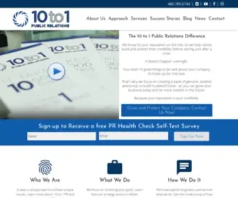 10TO1PR.com(10 to 1 Public Relations) Screenshot