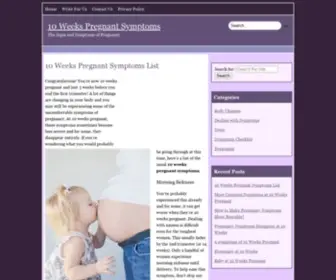 10Weekspregnantsymptoms.com(10 Weeks Pregnant Symptoms) Screenshot