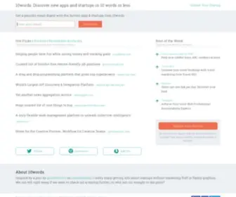 10Words.io(Discover new apps and startups in 10 words or less) Screenshot