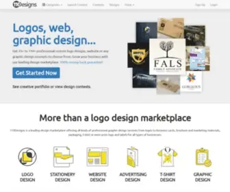 110Designs.com(Custom graphic design marketplace) Screenshot