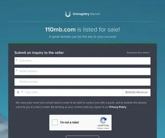 110MB.com(A Free Website Hosting Provider) Screenshot