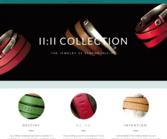 1111Collection.com(Hand stamped fine leather inspirational message bracelets) Screenshot