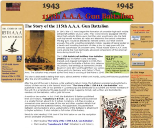 115TH-AAA-GUN-BN.com(Gun Battalion (Mobile)) Screenshot