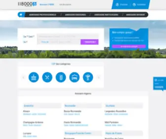 118000.fr(Annuaire téléphonique et adresse d'entreprises et professionnels) Screenshot