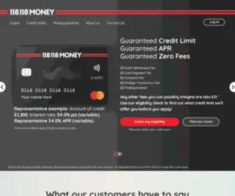 118118.com(Loans and Credit Cards in the UK) Screenshot
