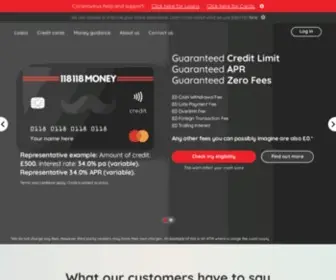 118118Money.com(Loans and Credit Cards in the UK) Screenshot