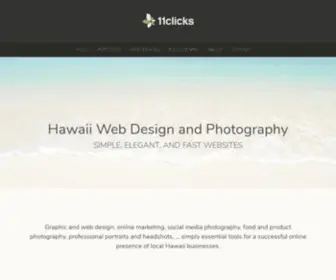 11Clicks.com(Hawaii Web Design Studio) Screenshot