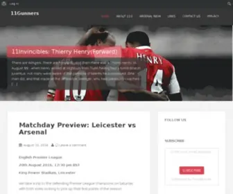 11Gunners.com(The Unofficial Arsenal Blog) Screenshot