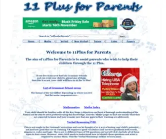 11Plusforparents.co.uk(Guide for the 11 Plus) Screenshot