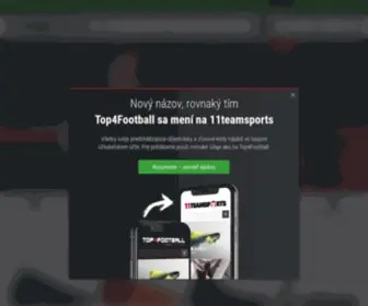 11Teamsports.sk(Top4Football je teraz 11teamsports) Screenshot