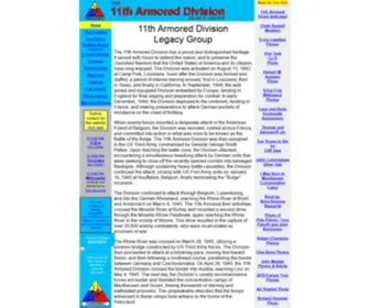 11Tharmoreddivision.com(The 11th Armored Division) Screenshot