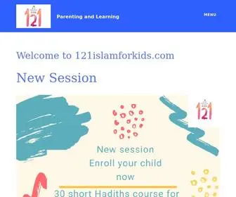 121Islamforkids.com(HOMEIslam for Kids) Screenshot