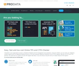 121Prodata.co.uk(Online TPS and CTPS Checker) Screenshot