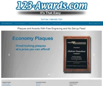 123-Awards.com(Plaques) Screenshot