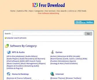 123-Free-Download.com(Dit domein kan te koop zijn) Screenshot