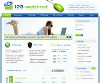 123-Webhost.nl(Webhosting en domeinnamenwebhost) Screenshot