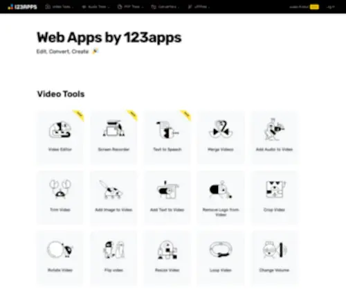 123APPS.io(Web Apps by 123apps) Screenshot