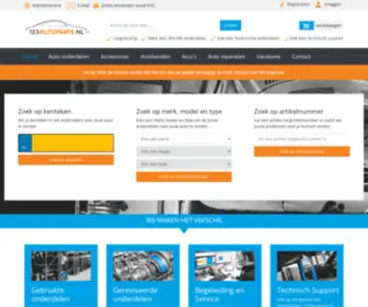 123Autoparts.nl(Auto onderdelen op kenteken bestellen) Screenshot