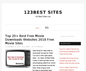 123Bestsites.com(123 Bestsites) Screenshot