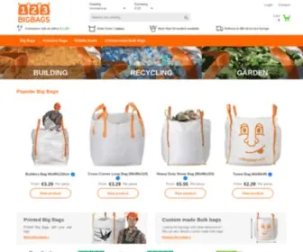 123Bigbags.com(Biggest builders bag webshop in Europe) Screenshot