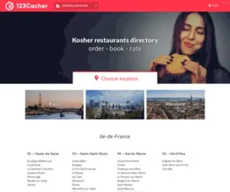 123Cacher.com(Kosher restaurants in France) Screenshot