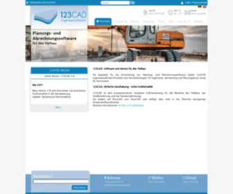 123Cad.com(Software und Service für den Tiefbau) Screenshot