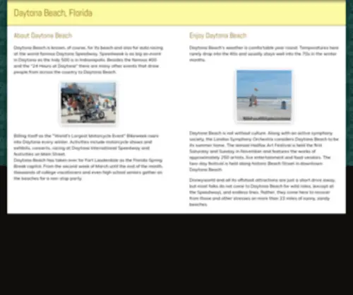 123Daytonabeach.com(Daytona Beach Florida Hotels and Daytona Beach Florida Vacation Information Hotels Beaches) Screenshot