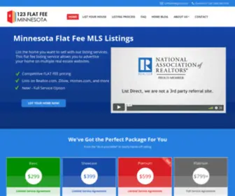 123Flatfeeminnesota.com(Low Cost Minnesota MLS Listing ServiceFlat Fee) Screenshot