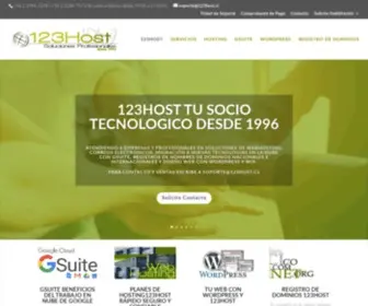 123Hostgsn.com(Web Hosting y correo electronico para Empresas y Profesionales en Chile) Screenshot