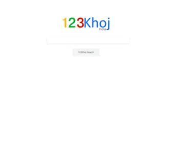 123Khoj.com(India Search Engine) Screenshot