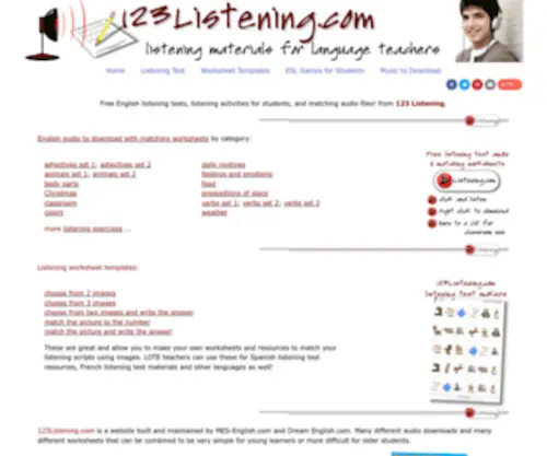 123Listening.com(123 Listening) Screenshot