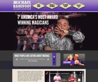 123Magicshow.com(Michael Bairefoot International Comedy Magician) Screenshot