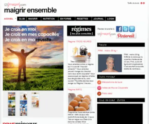 123Maigrir.com(Accueil) Screenshot