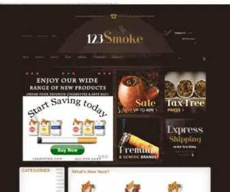 123Smoke.com(Buy Cheap Cigarettes Online) Screenshot