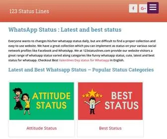 123Statuslines.com(WhatsApp Status) Screenshot