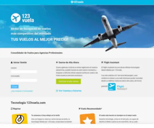 123Vuela.com(Airline consolidator) Screenshot