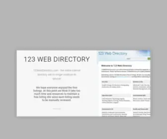 123Webdirectory.com(123 Web Directory) Screenshot